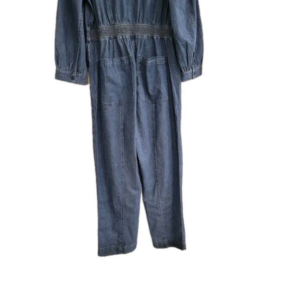 Madewell Denim‎ Straight Leg Jumpsuit Women's 12 Blue - Picture 8 of 11